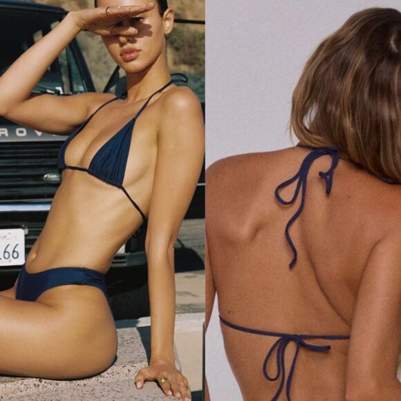 Loleia Swim West Coast Navy Bikini Set - Picture 1 of 1